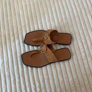 Frame Denim Tan Sandals Minimalist Summer Style